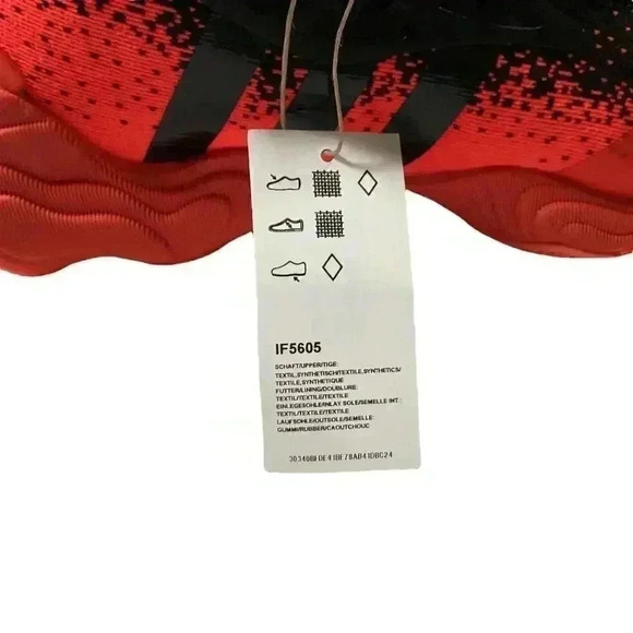 Adidas Basketball Shoes Black Red Mens Size 8 Trae Young 3 Sneakers NEW - Picture 9 of 9
